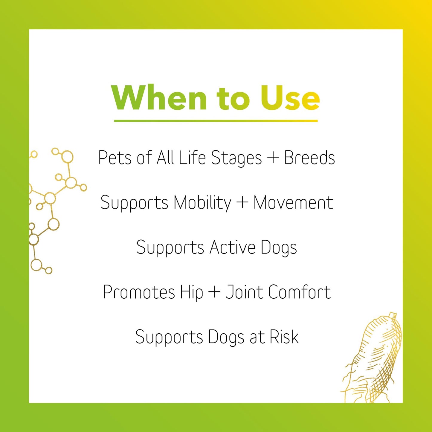 InClover Connectin Natural Hip & Joint Supplement for Dogs with Glucosamine, Chondroitin & Hyaluronic Acid - Soft Chew for Dog Mobility, Comfort & Active Lifestyle Support, 100 Count