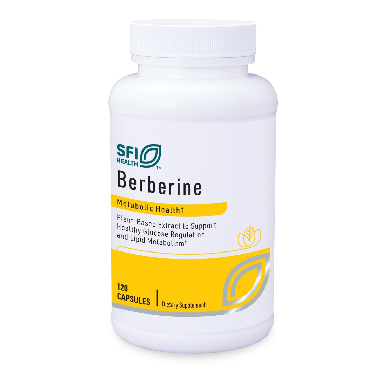 Klaire Labs SFI Health Berberine HCI 500mg - Berberine Supplement - Gluten-Free, Hypoallergenic (120 Capsules) - Medaid International