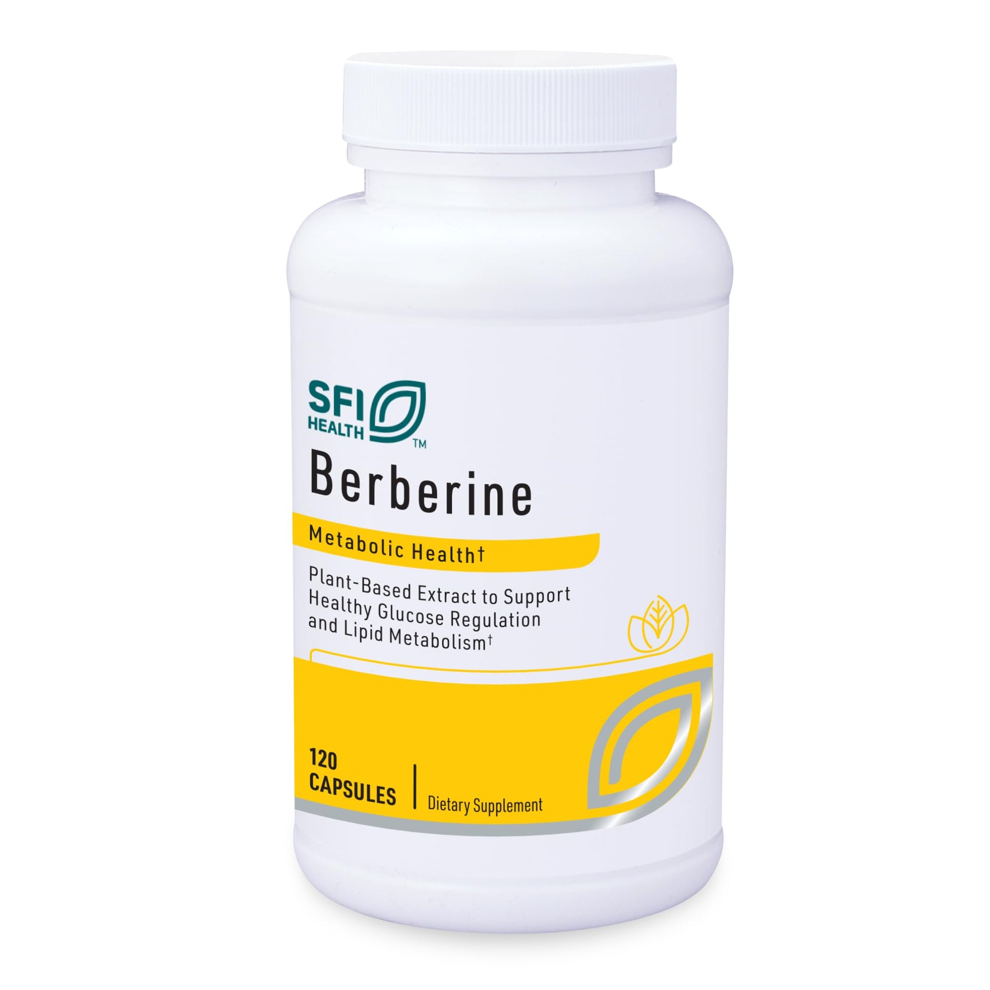 Klaire Labs SFI Health Berberine HCI 500mg - Berberine Supplement - Gluten-Free, Hypoallergenic (120 Capsules) - Medaid International