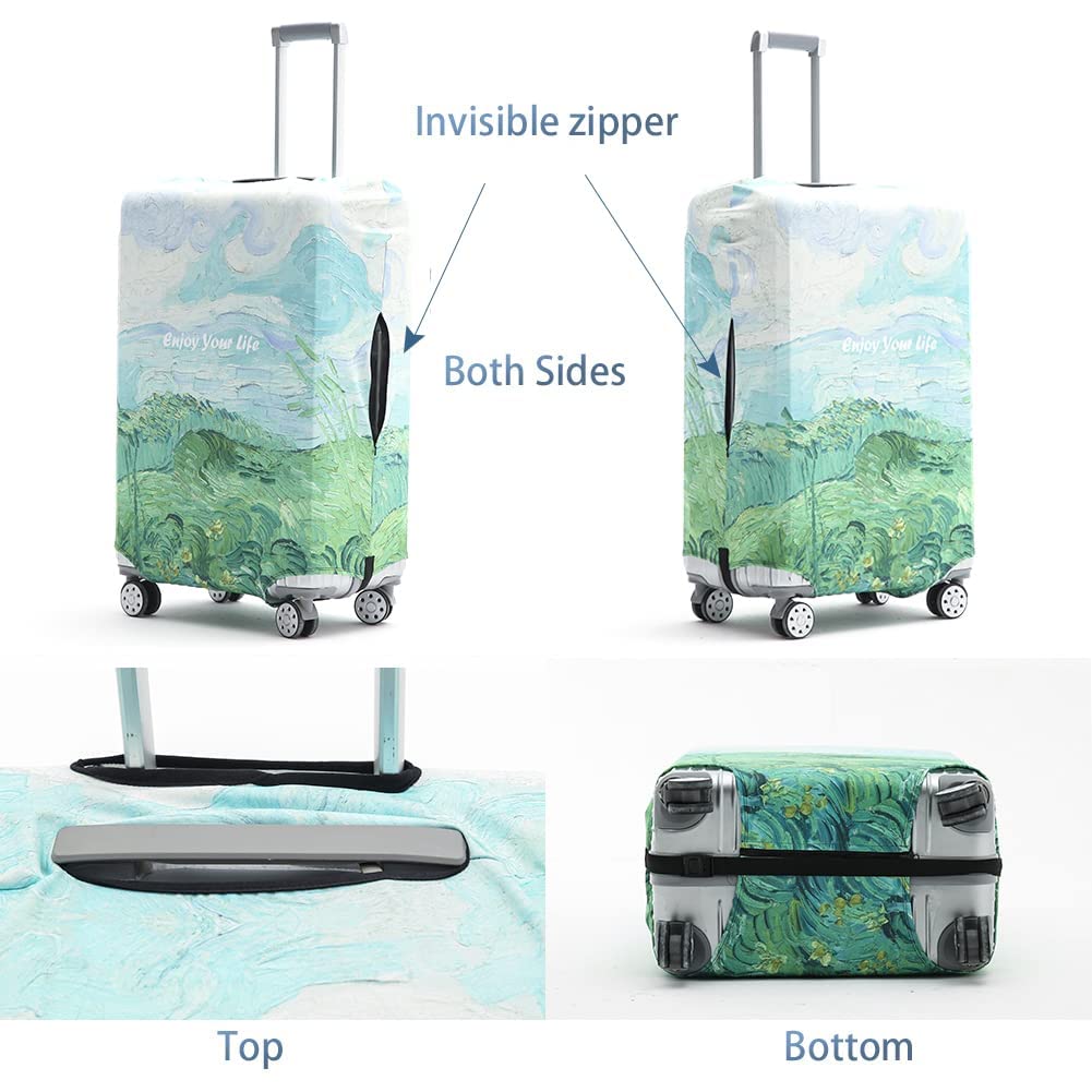 Luggage Cover, KASTWAVE Washable Suitcase Cover, Anti-scratch Suitcase Protector Fits 18-32 Inch Luggage (M)