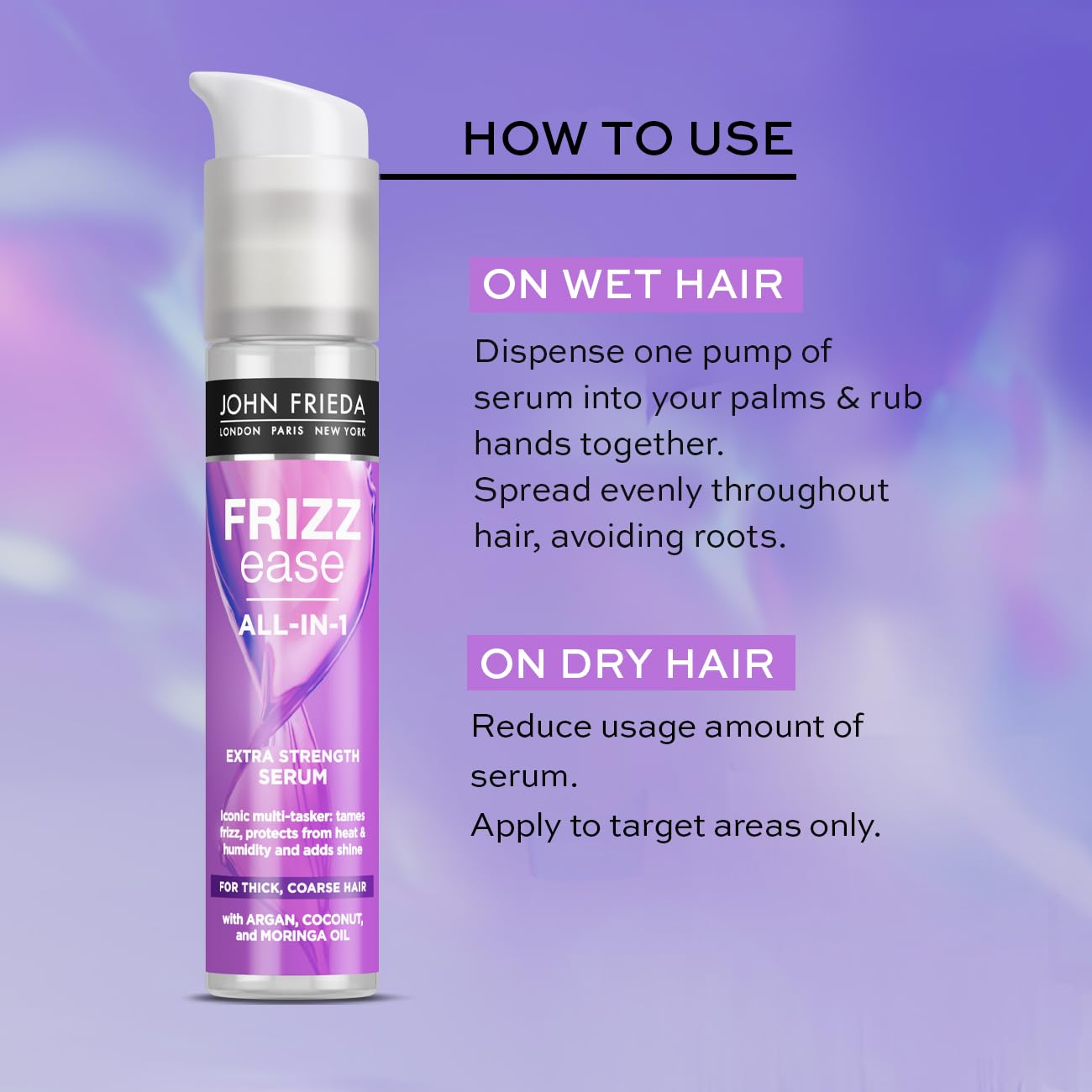 John Frieda Frizz-Ease Extra Strength 6 Effects + Hair Serum 1.69 oz - Medaid International