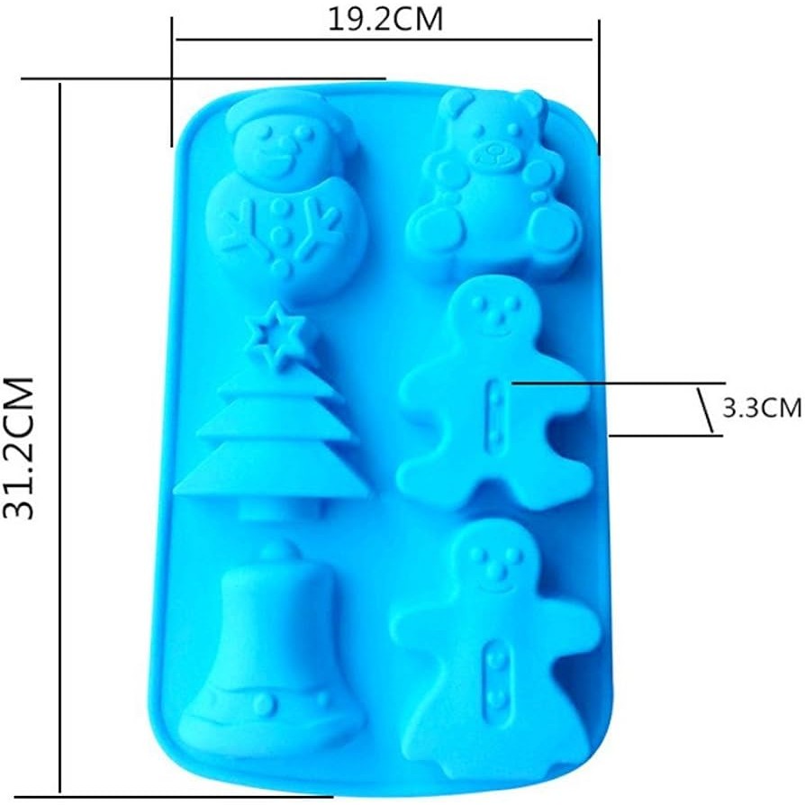 Christmas Theme Silicone Cake Mold Chocolate Fondant Jelly Cookie Muffin Ics Soap Mould Flexible Moulds Cupcake Bake Tools