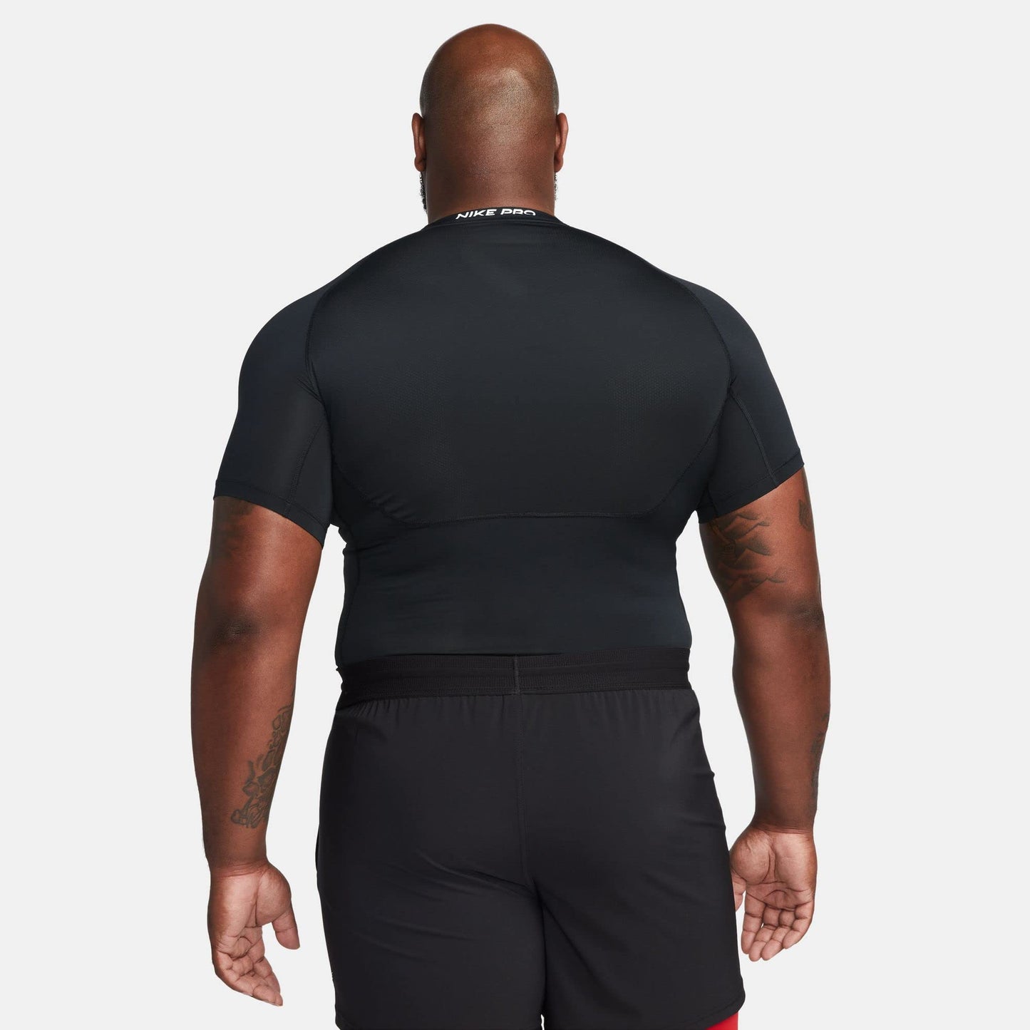 Nike Pro Dri-FIT Men's Tight Fit Short-Sleeve Top (as1, Alpha, l, Regular, Regular, Black/White) - Medaid International