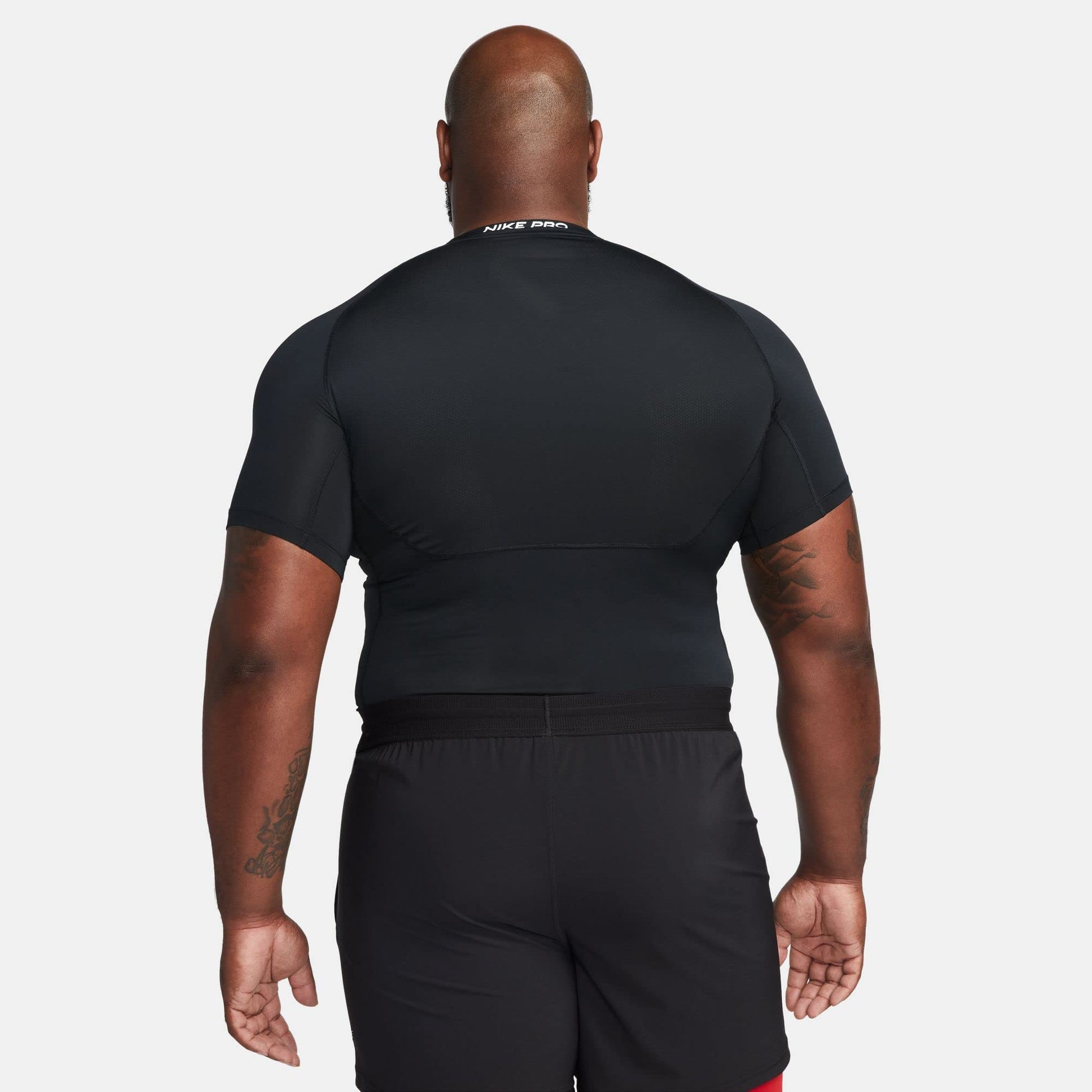 Nike Pro Dri-FIT Men's Tight Fit Short-Sleeve Top (as1, Alpha, l, Regular, Regular, Black/White) - Medaid International