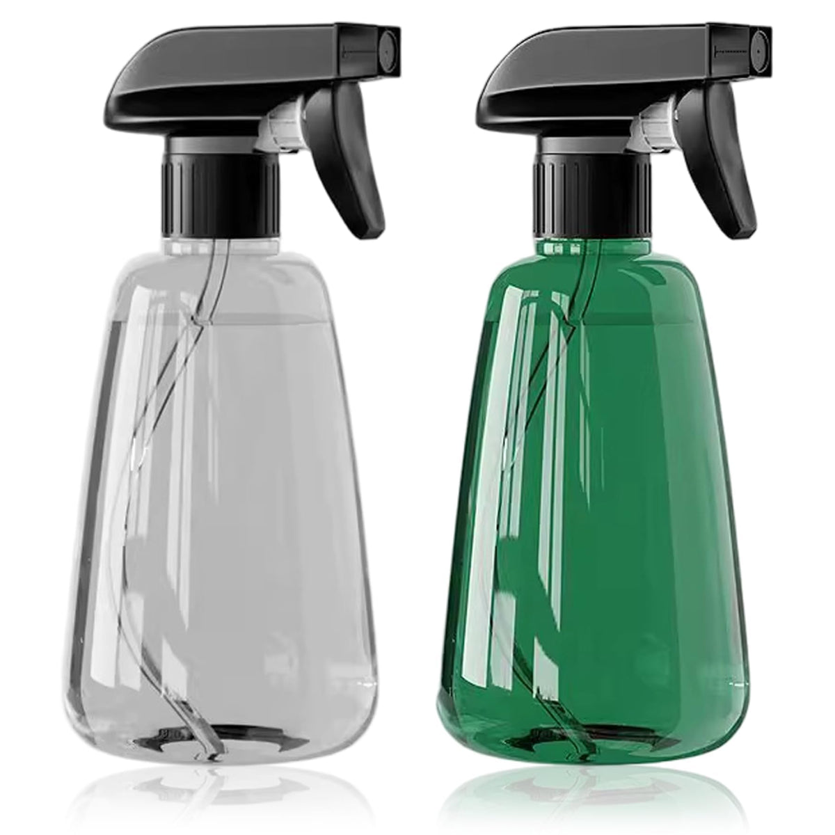 2 Pack Plant Spray Bottles, 17oz Clear Plastic Water Spray Bottle with 360° Adjustable Nozzle, Multi-Use Plant Mister for Garden, Kitchen, Salon and Home