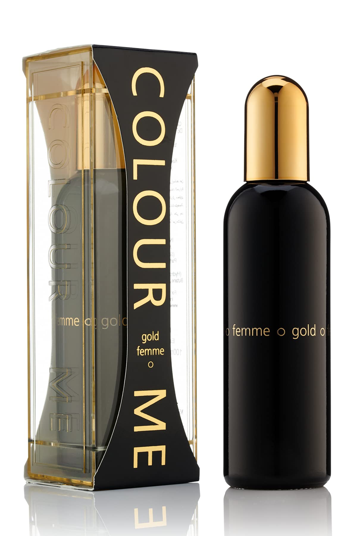 COLOUR ME Milton-Lloyd Gold Femme - Eau de Parfum - Jasmine, Rose Perfume for Women - Oriental Fruity - Long Lasting Perfume for Women - 3.4 oz - Medaid International