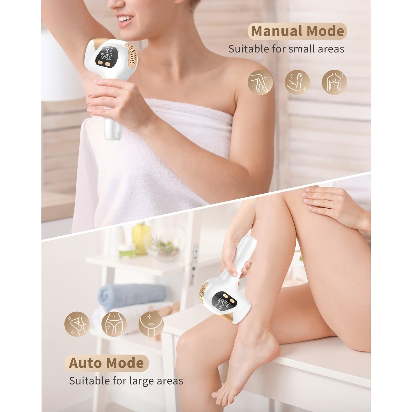 LYSMOSKI IPL Hair Removal Device, Laser Hair Removal for Women and Men, Painless Safe at-Home Hair Removal Device for Armpits Back Legs Arms Face Bikini Line - Medaid International