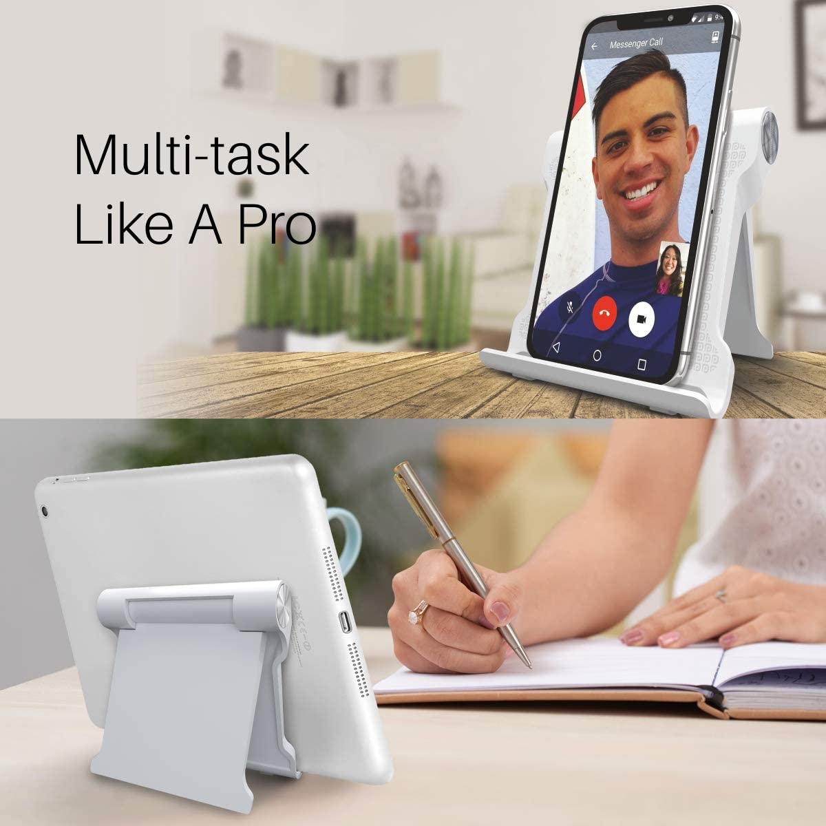Portronics Modesk 200 Universal Mobile Phone Stand for Desktop Table for All Device Size Upto 7 Inch - Medaid International