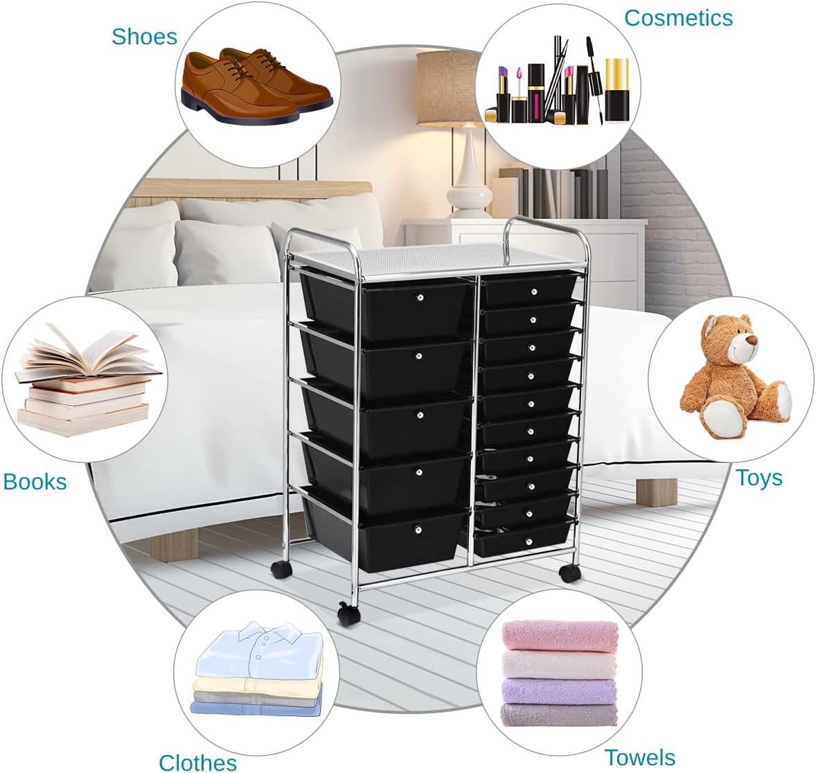 Drawers Storage Trolley
