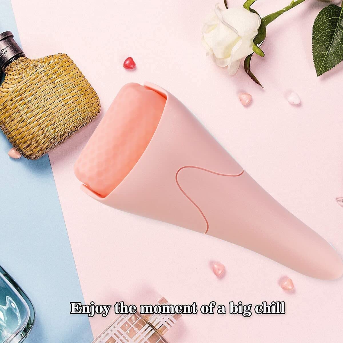 Fronnor Ice Roller for Face,Eyes,Women Gifts Idea,Therapeutic Cooling to Tighten Brighten Complexion and Reduce Wrinkles,Massager Under Eye Puffiness,Migraine and Pain Relidf (Pink) - Medaid International
