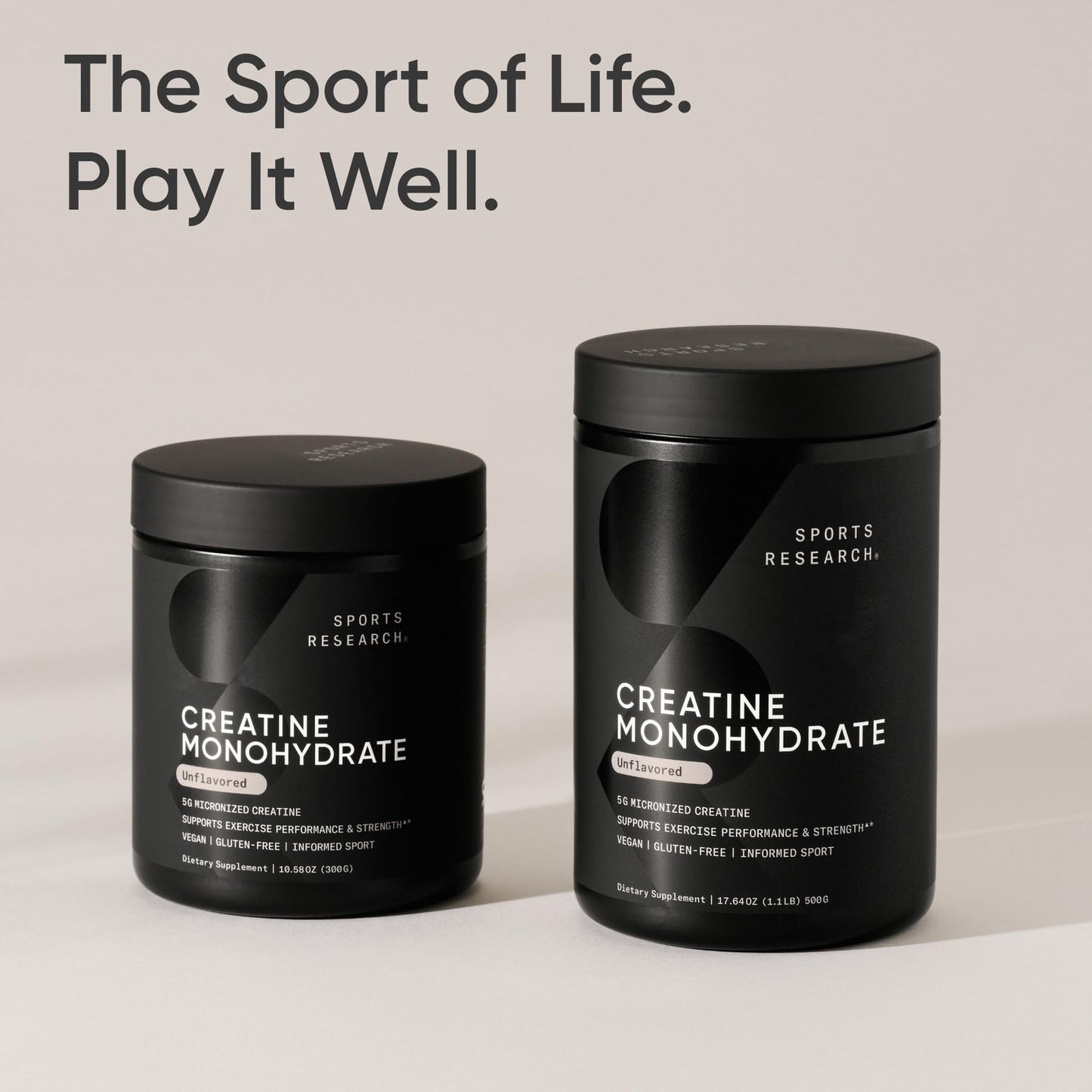 Sports Research Creatine Monohydrate - Gain Lean Muscle, Improve Performance and Strength and Support Workout Recovery* - 5 g Micronized Creatine - 17.46 oz - Medaid International