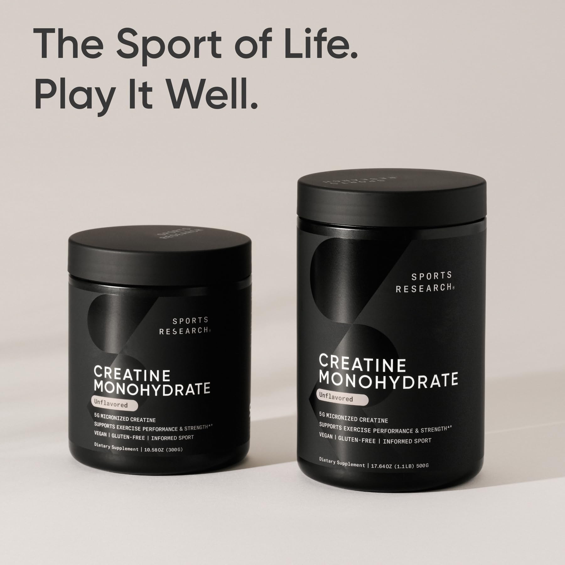 Sports Research Creatine Monohydrate - Gain Lean Muscle, Improve Performance and Strength and Support Workout Recovery* - 5 g Micronized Creatine - 17.46 oz - Medaid International