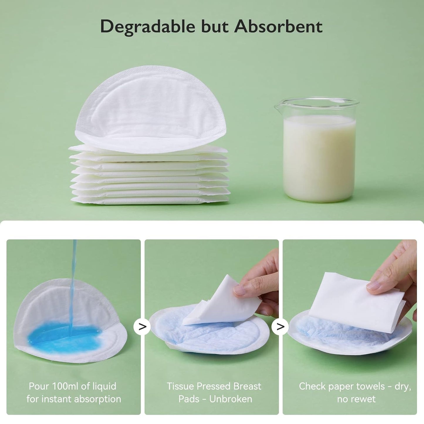 Momcozy Bamboo Fiber Disposable Nursing Pads, 100% Natural Materials