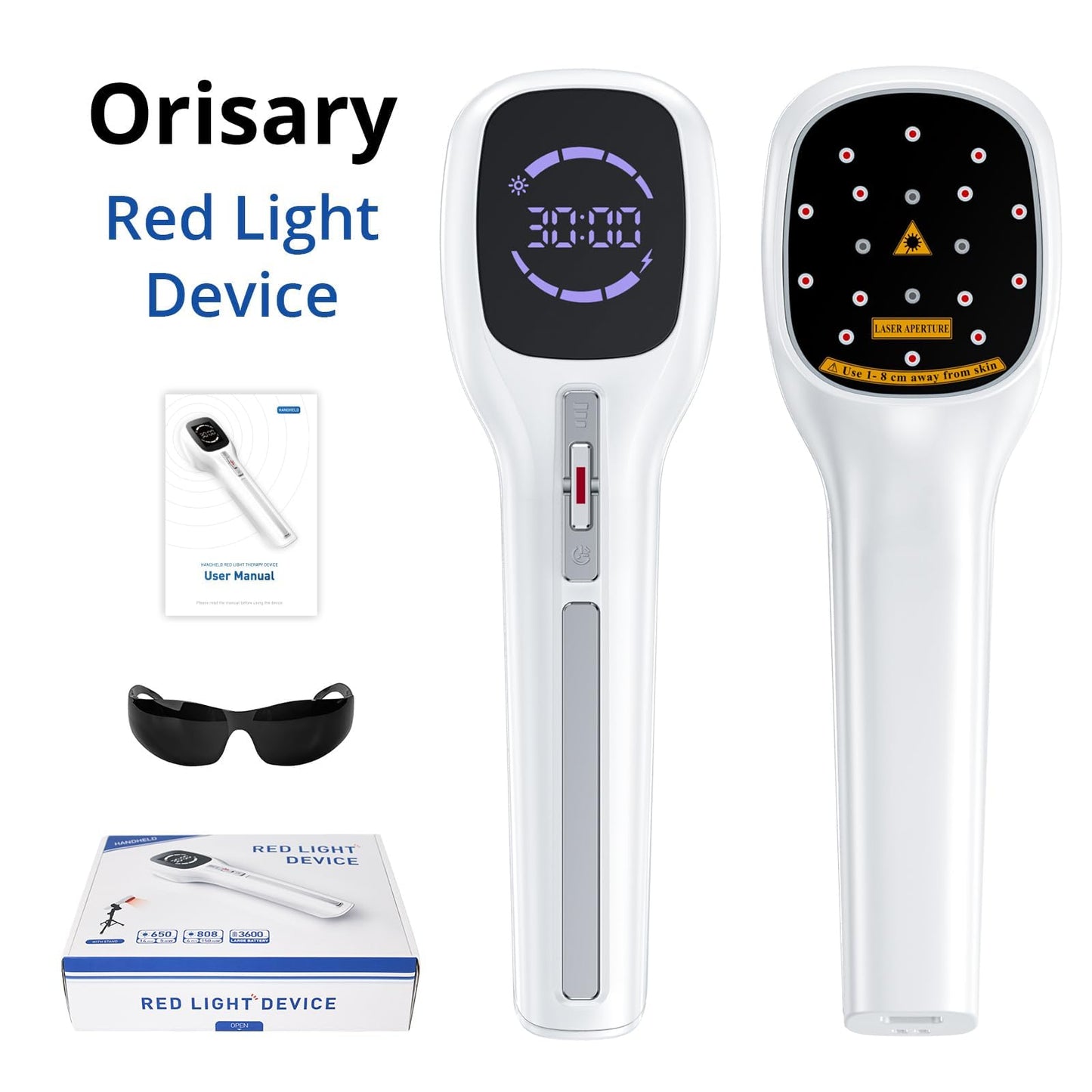 Zelvory Cold Laser Therapy Device for Humans & Dogs, 4x808nm + 14x650nm Red Light Therapy for Body Pain Relief, Handheld lllt Near Infrared Light Wand with Stand for Joint, Back, Knee, Muscle Use - Medaid International