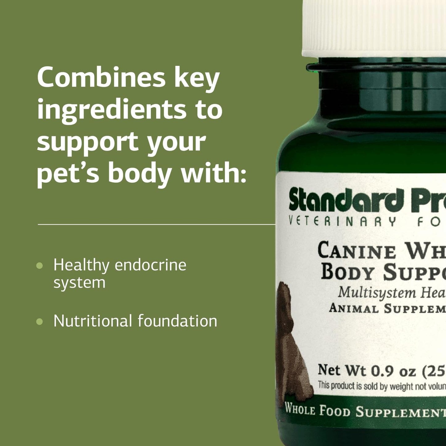 Standard Process Inc. Whole Body Multisystem Support Supplement for Canines - Nutritional Powder for Daily Health Maintenance - 25 g