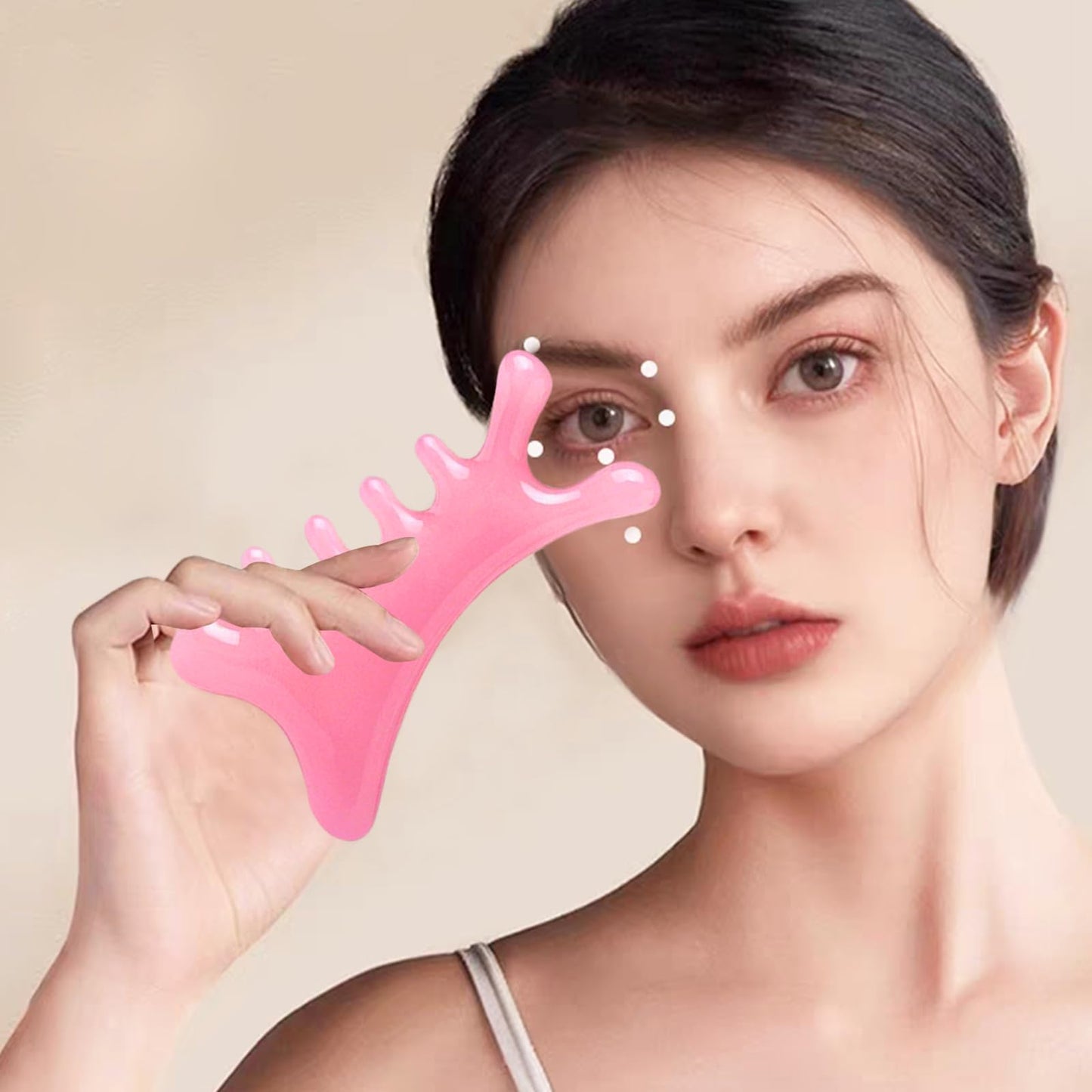 WOLAIYE 4-in-1 Massage Comb, Gua Sha Tool, Neck Body Face Eye Massager Tool for Jaw Lifting Lymphatic Drainage Nose Sculpting Stress Relief Home Office Care Gifts - Medaid International