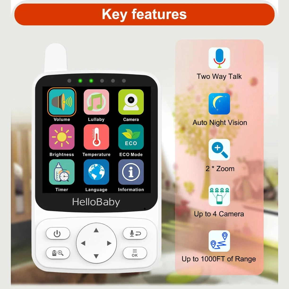 Hello Baby - 4inch Video Baby Monitor