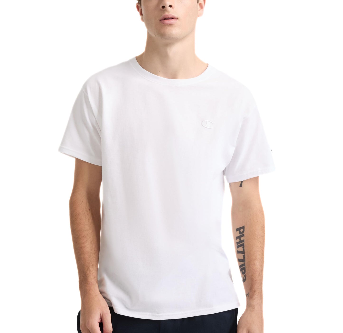 Champion Mens Classic T-shirt, Everyday Tee For Men, Comfortable Soft (Reg. Or Big & Tall), White, XX-Large US - Medaid International