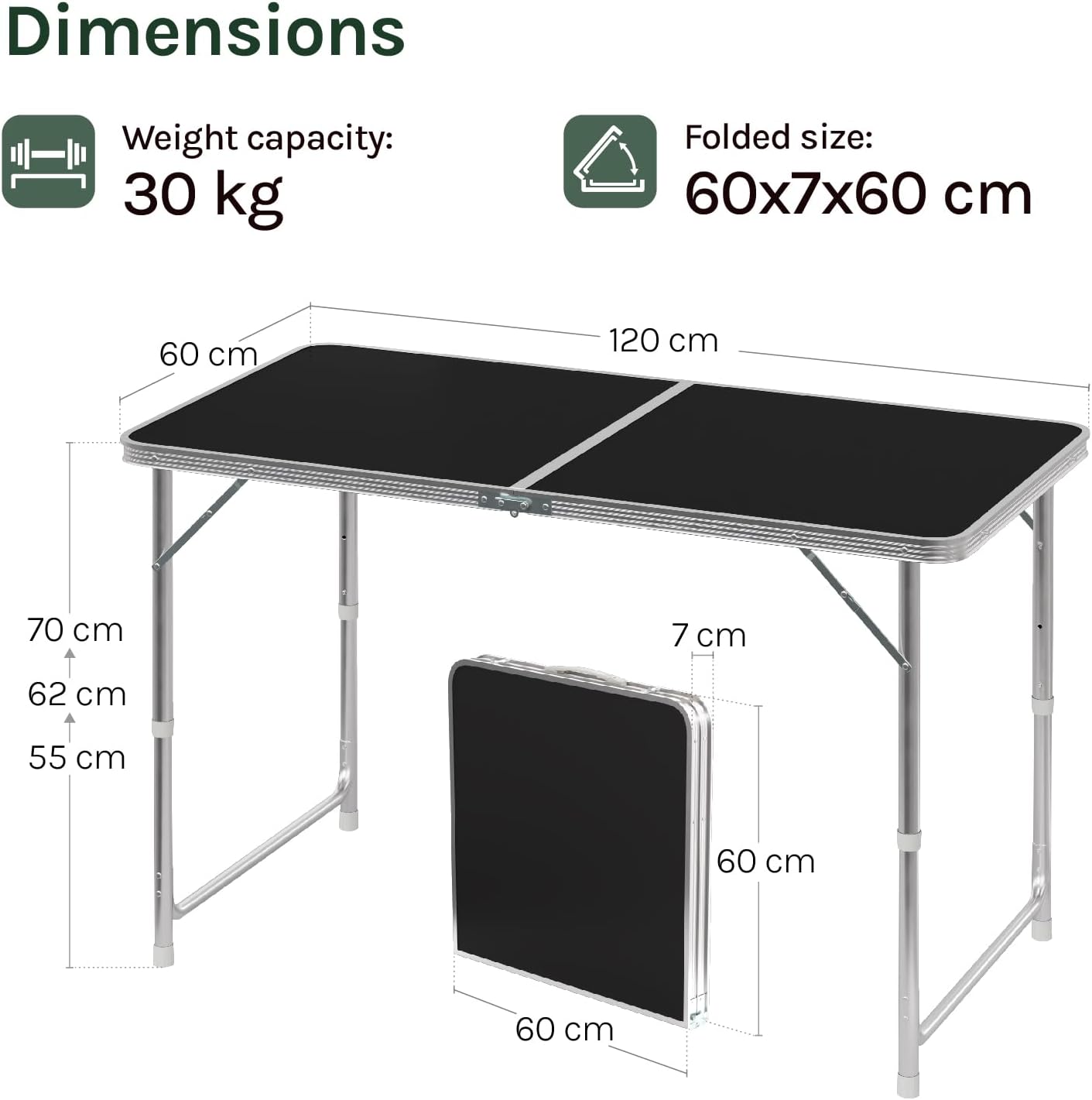 WOLTU Camping Table Picnic Table (CPT8122SZ)