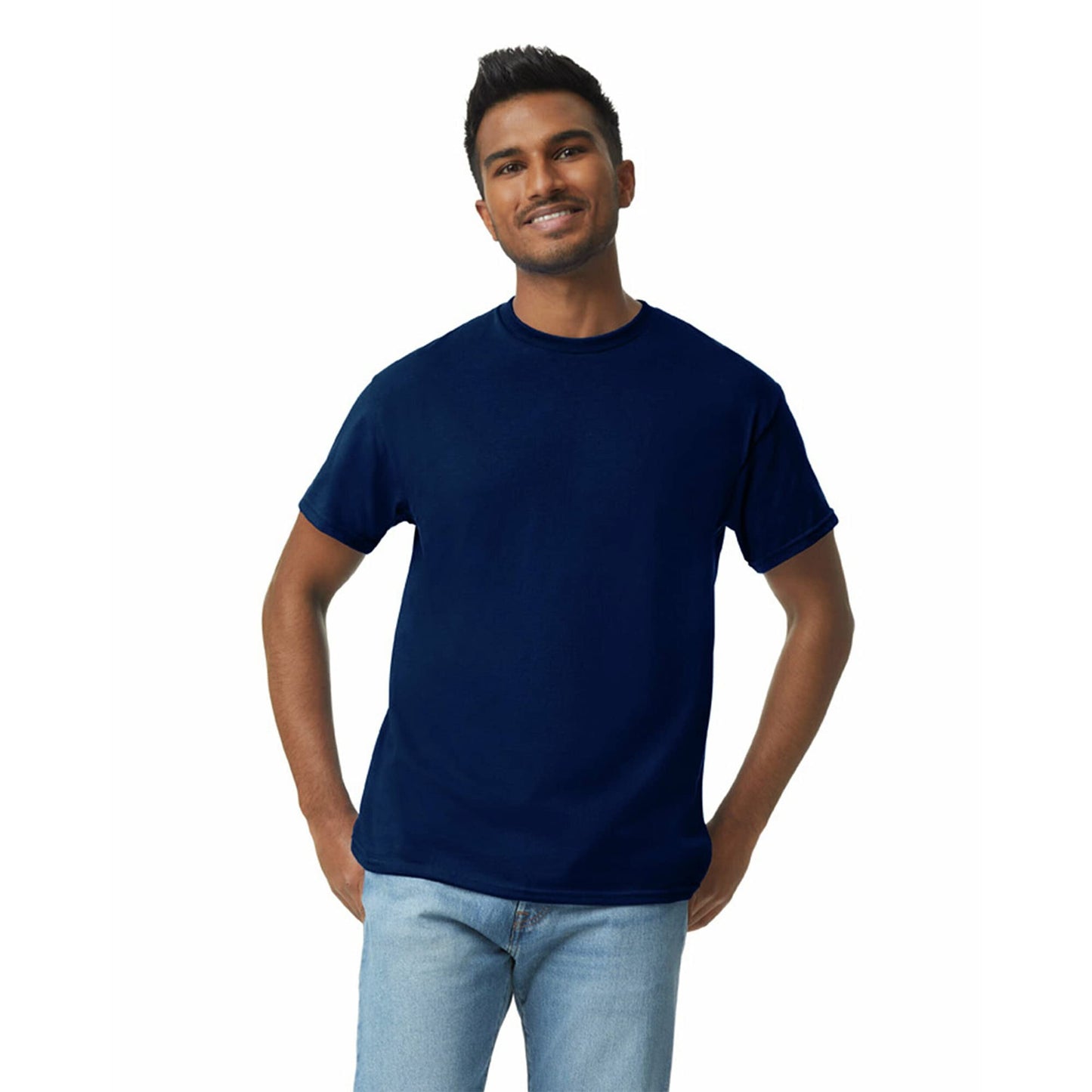 Gildan mens Heavy Cotton T-shirt, Style G5000, Multipack Shirt, Navy (2-pack), Medium US - Medaid International