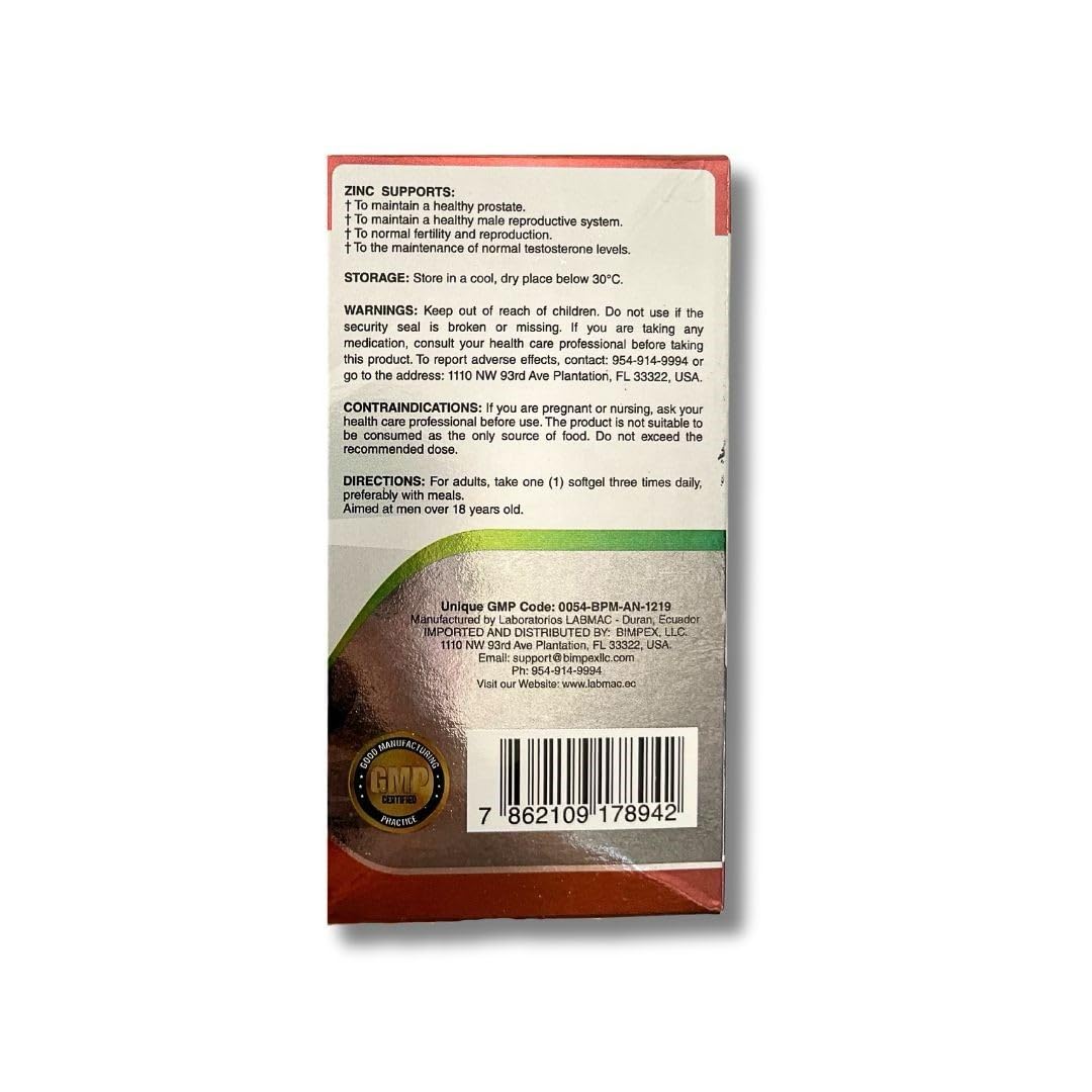 Prosta Eros - ProstaEros- Prostate Support Supplement - 7 Natural Ingredients- Black Maca, Saw Palmetto, Mashua, Cat's Claw, Gingseg, Black Nettle and Zinc. Capsules 60 Count (Pack of 1) - Medaid International