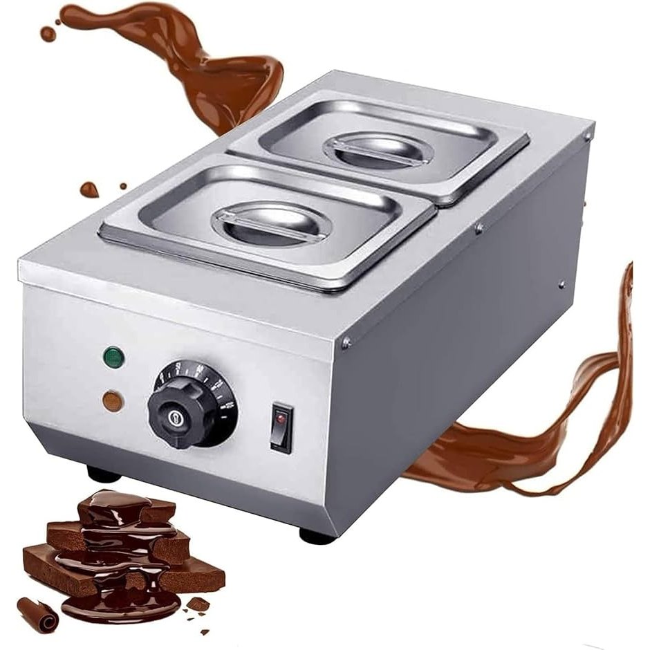 Chocolate Warmer Machine with 2 Containers, Ideal for Dessert Enthusiasts