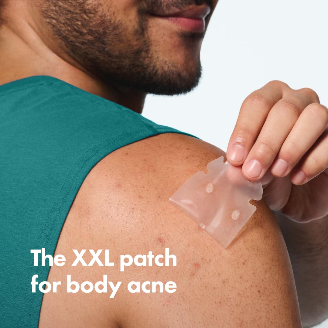 Mighty Patch Hero Cosmetics Body Patch– The XXL Hydrocolloid Patch for Bacne, Chestne, and Other Body Breakouts. Derm-Tested. Medical-Grade Hydrocolloid. Absorbs Pimple Gunk in 6-8 Hours. 4ct - Medaid International
