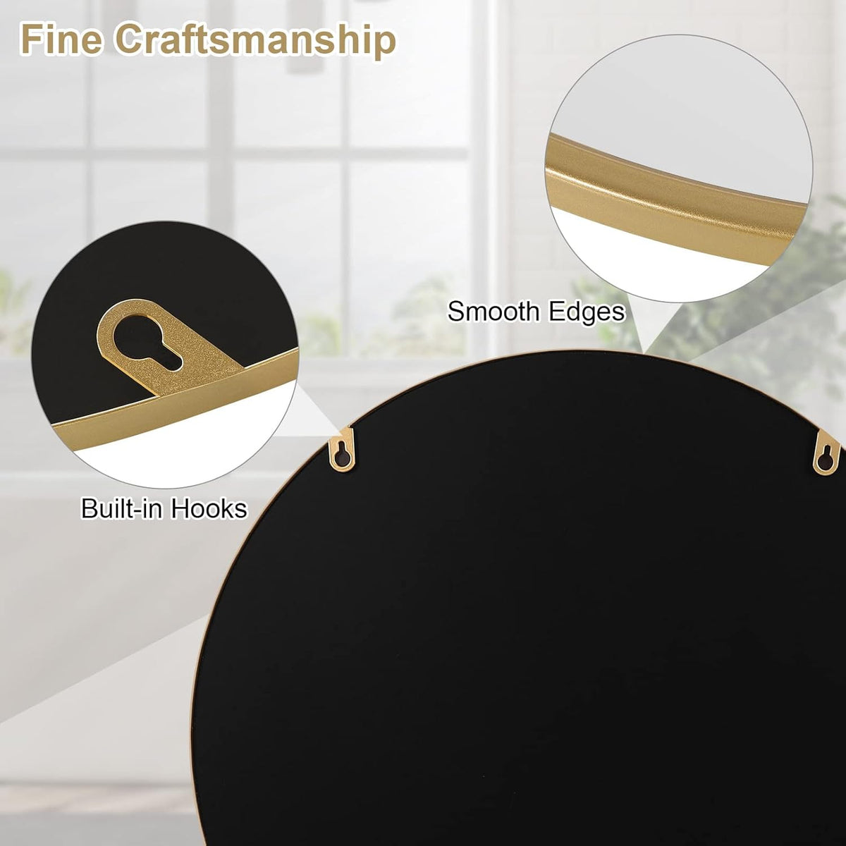 WOLTU Round Wall Mirror MB6094