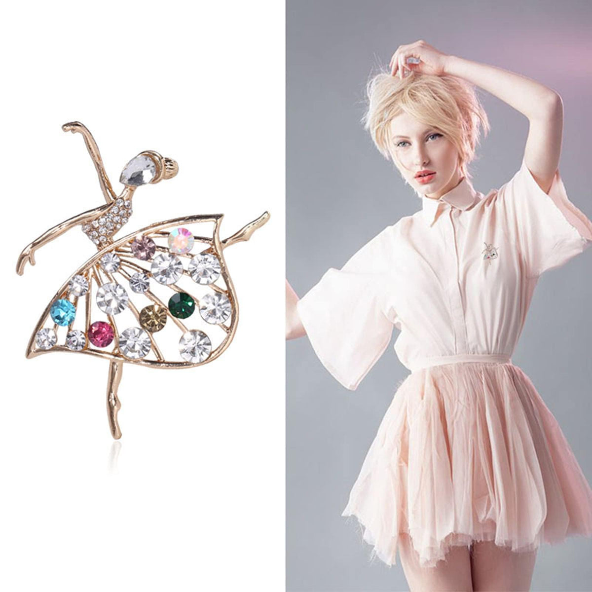 TERRIFI Ballet Dancer Brooch Pins, Cute Pins for Backpacks, Angel Wings Brooch, Fashion Jewelry for Any Special Occasions 6 Pcs