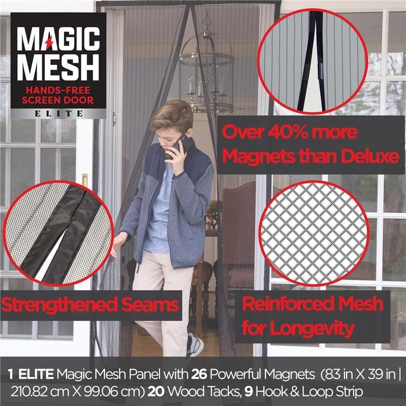 Medaid Magic Mesh Elite- More Durable Magnetic Screen Door