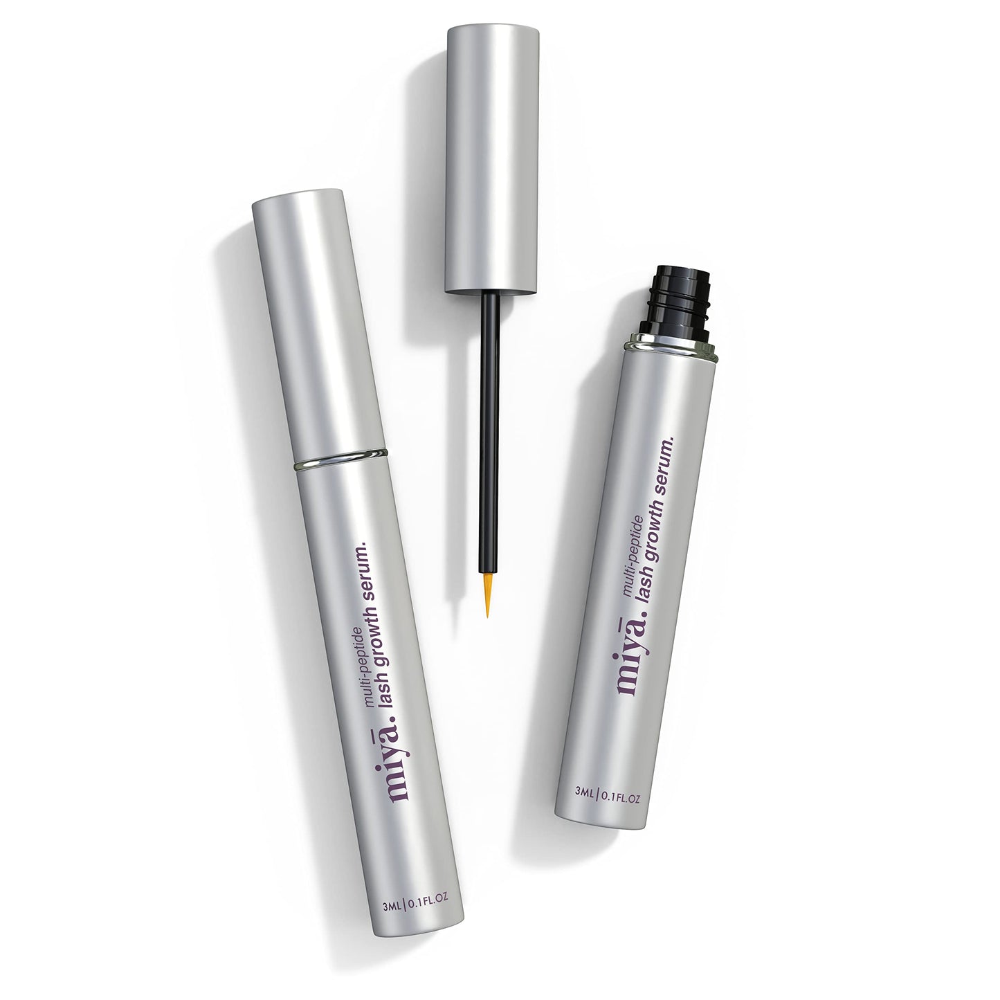 MIYA LASH | Eyelash Growth Serum | Natural Lash Enhancer for Longer, Thicker Healthier Lashes | Gentle Effective Lash Growth Serum | Oil Free Lash Booster 3ml - Medaid International