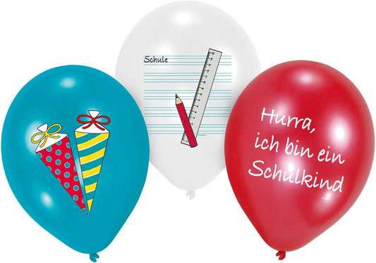 Amscan 6 Latex Balloons My School Start 27.5 cm | Amscan In Lebanon