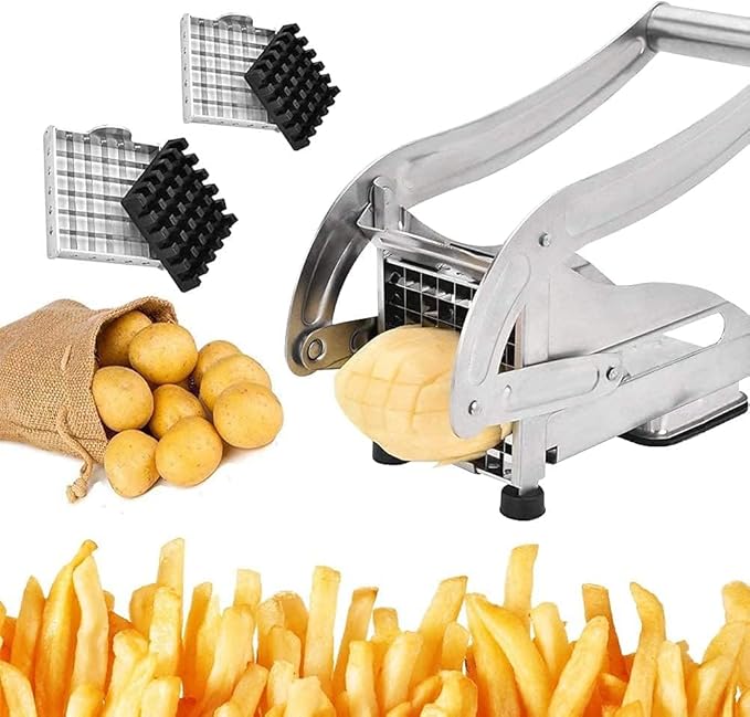 Potato Chipper & French Fry Cutter – Stainless Steel Slicer