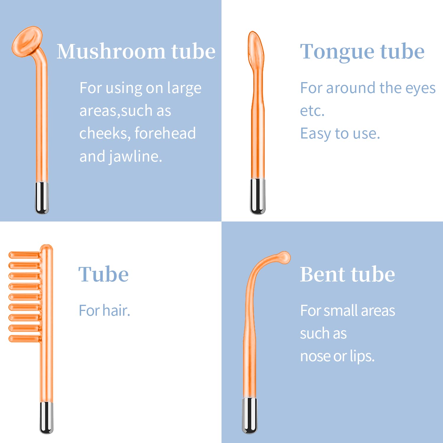 High Frequency Facial Machine - TUMAKOU Portable Handheld High Frequency Facial Skin Wand Machine with 4 Different Tubes - Medaid International