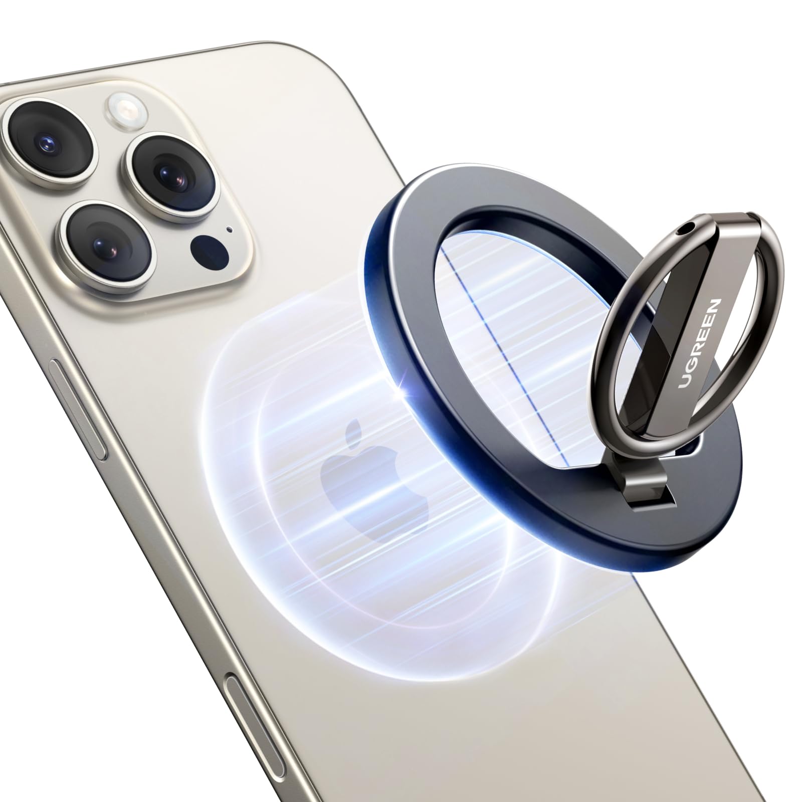 UGREEN Magnetic Phone Grip for MagSafe Phone Holder, Universal Strong Magnetic Ring Phone Stand Compatible with iPhone 17 Air 16 Pro 15 Pro Max 14 Plus 13 12, MagSafe Accessories - Medaid International