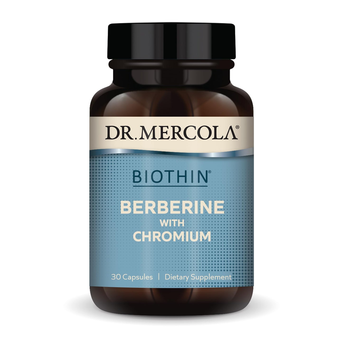 Dr. Mercola Biothin Berberine with Chromium - Supports Healthy Metabolic Function - Enhanced Absorption - Non-GMO, Gluten-Free & Soy-Free - 30 Capsules (30 Servings) - Medaid International
