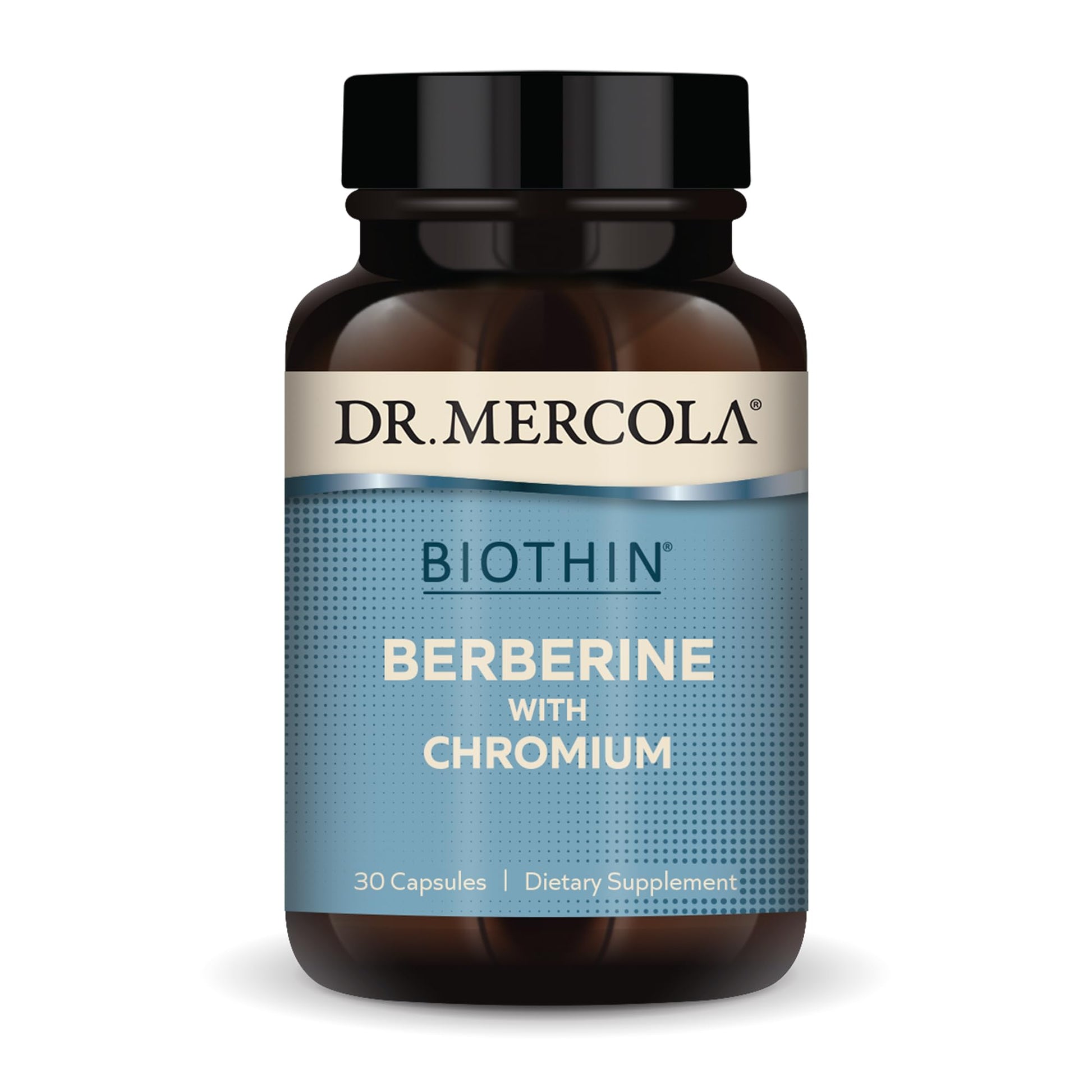 Dr. Mercola Biothin Berberine with Chromium - Supports Healthy Metabolic Function - Enhanced Absorption - Non-GMO, Gluten-Free & Soy-Free - 30 Capsules (30 Servings) - Medaid International