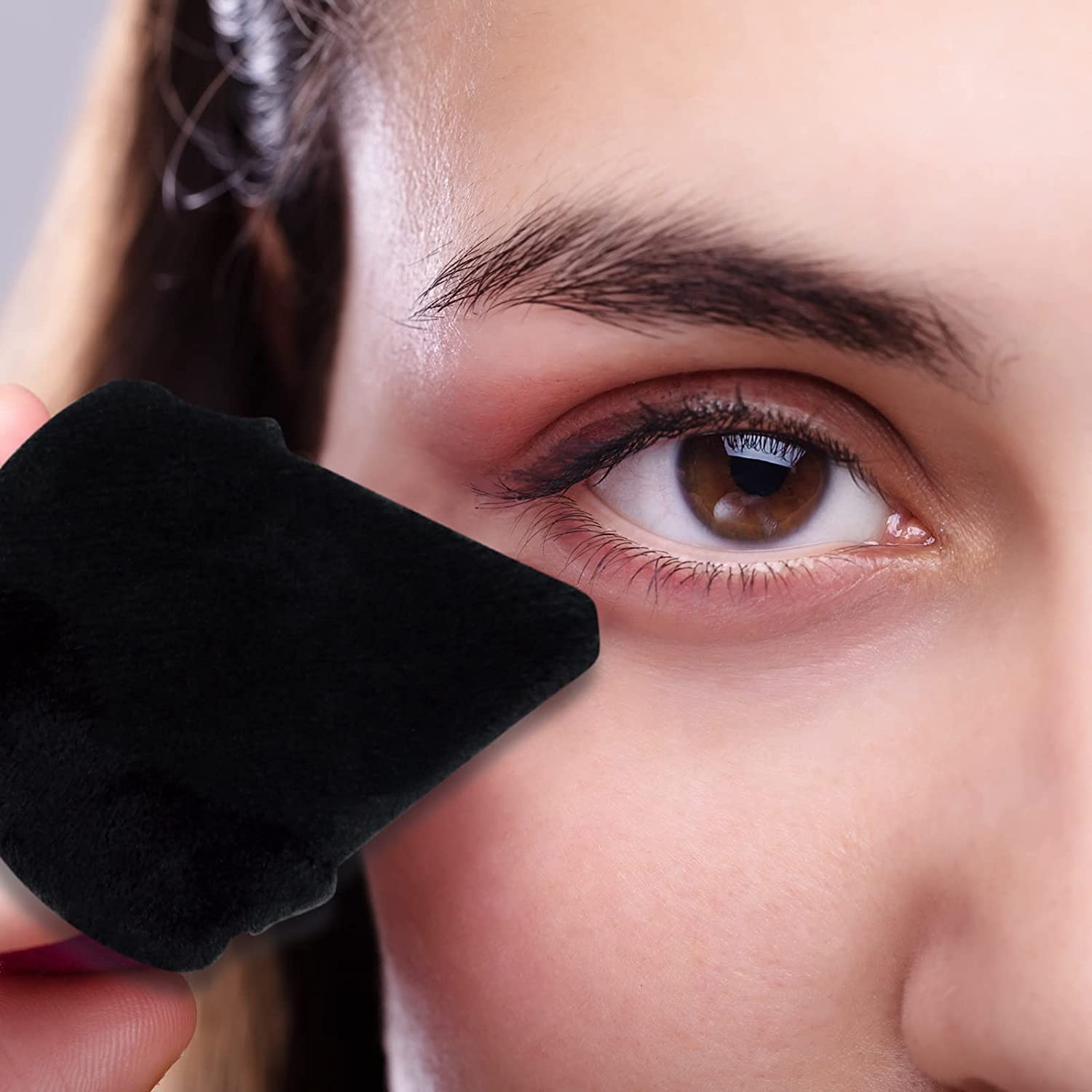 2 Pcs EVAOUXIU Triangle Powder Puff for Face Powder, Soft Plush Setting Powder Puff, Velour Cosmetic Foundation Blender Sponge Beauty Makeup Tools (Black) - Medaid International