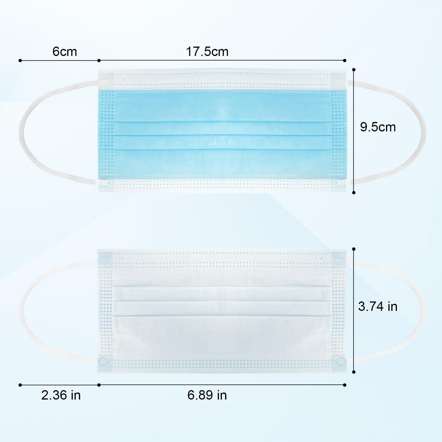 100 Pack Disposable Face Masks ASTM Level 2, Medical Grade 3 Ply Protection Face Mask for Adults - Comfortable,Soft, Breathable - Medaid International