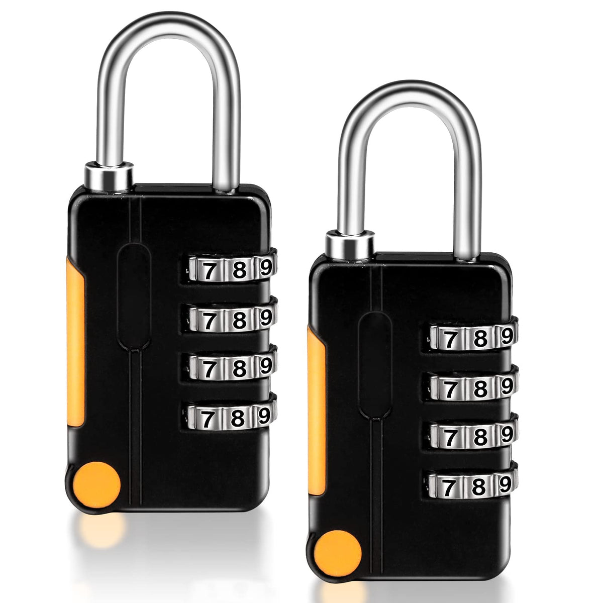 KASTWAVE Combination Padlocks, Luggage Lock Suitcase Locks, 2 Pack Small Waterproof Padlocks, 4 Digit Code Security Locks for School Gym Locker, Gate, Shed, Tool Boxes, Fences