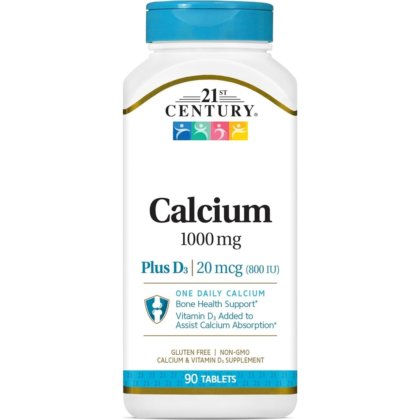 21st Century Calcium Plus D Tablets, 1000 mg, 90 Count - Medaid International