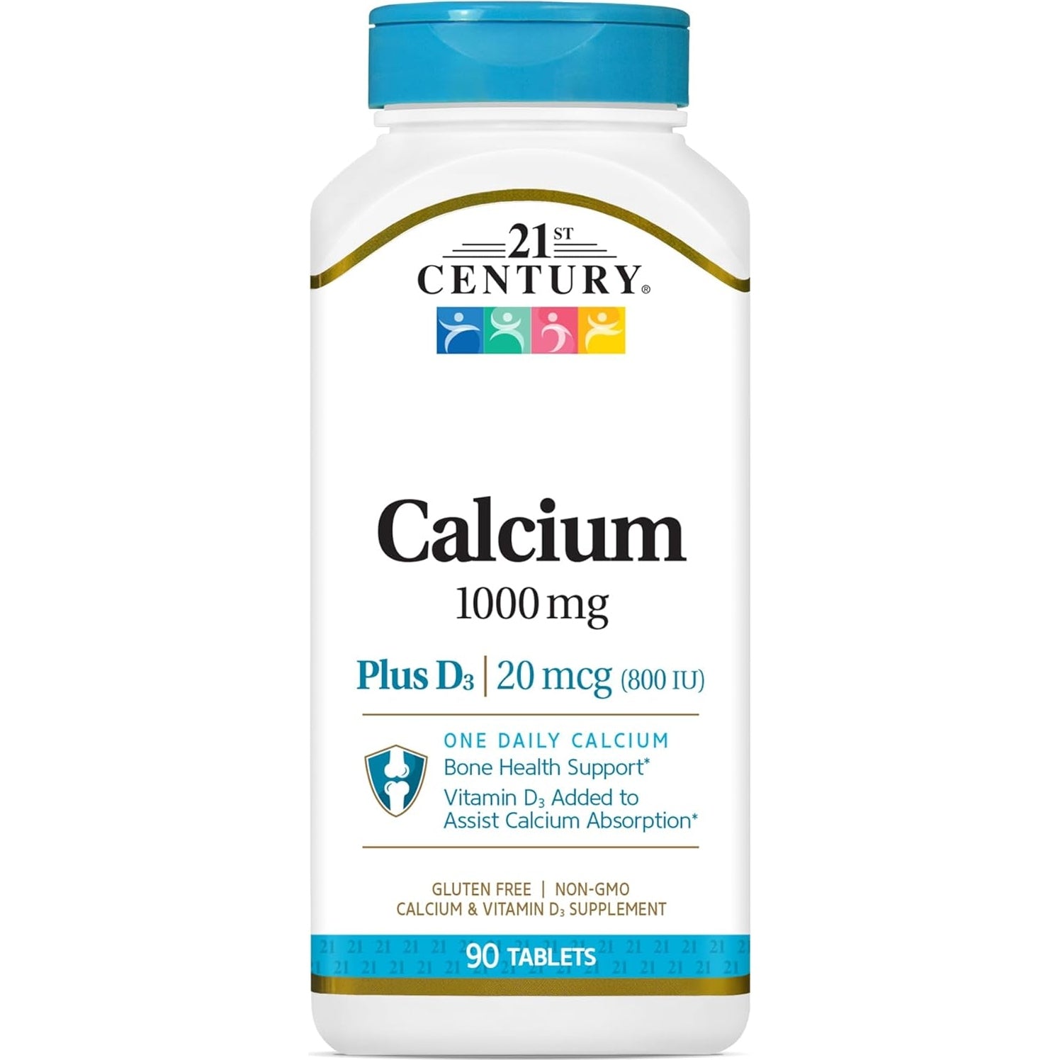 21st Century Calcium Plus D Tablets, 1000 mg, 90 Count - Medaid International