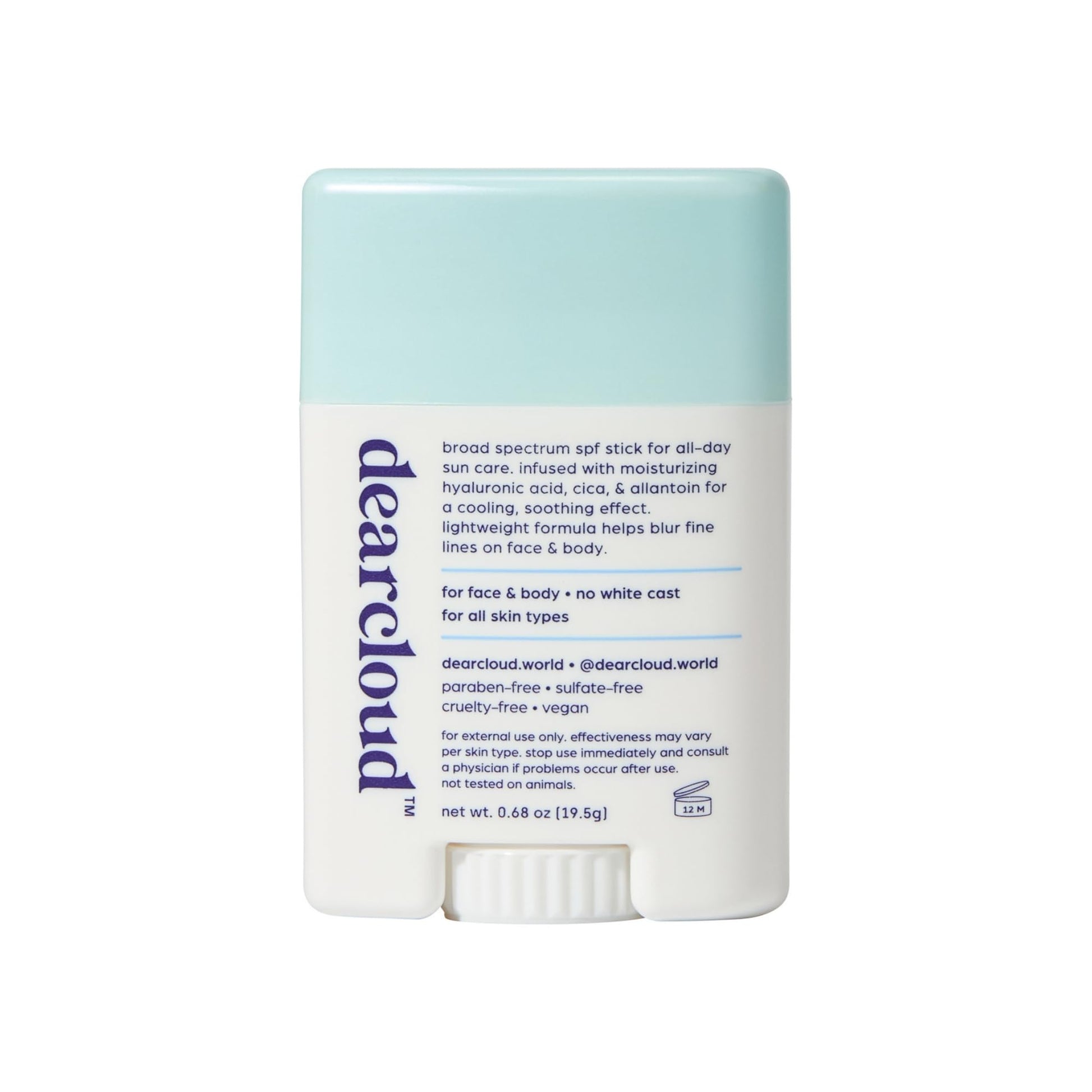 dearcloud Sunny Defense Sunscreen Stick SPF 50+ PA++++ – Korean Sunscreen for Face & Travel Size (.68 oz) - Medaid International