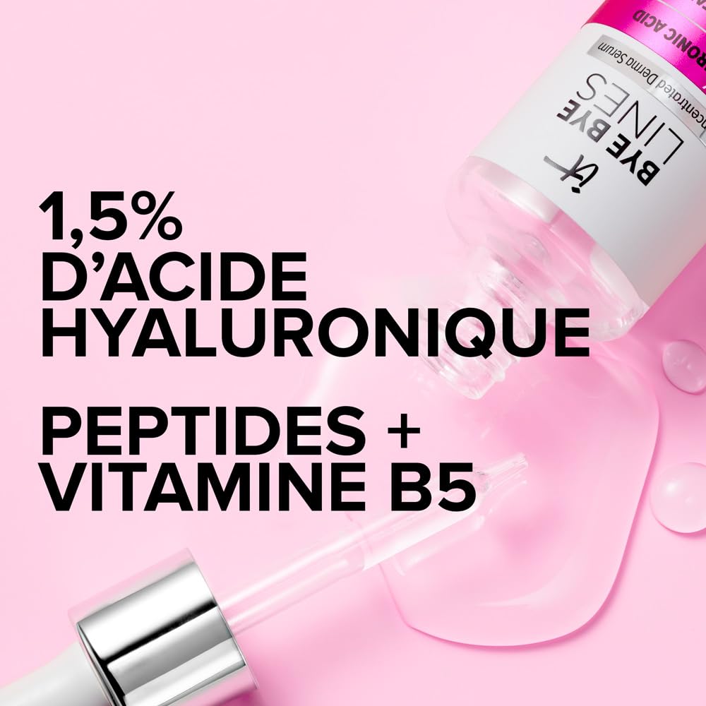 IT Cosmetics Bye Bye Lines Hyaluronic Acid Serum for Face - Hydrating Anti-Aging Facial Serum With Peptide & Vitamin B5, Visibly Plumps Skin, Smooths Look of Fine Lines, For All Skin Types - 1 fl oz - Medaid International
