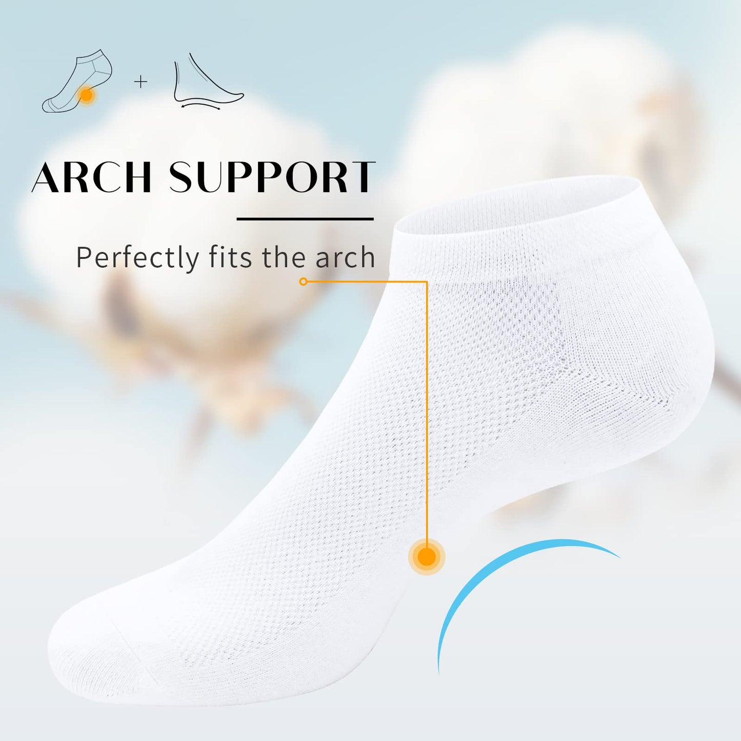 SIXDAYSOX 8 Pack Mens Ankle Socks Low Cut Comfort Casual Socks Size 13-15 Pure White - Medaid International