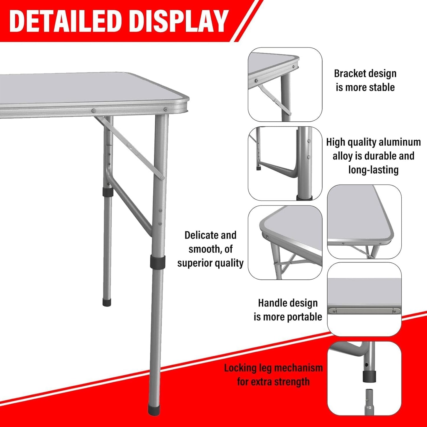 WOLTU Adjustable Height Folding Table (CPT8128EI)