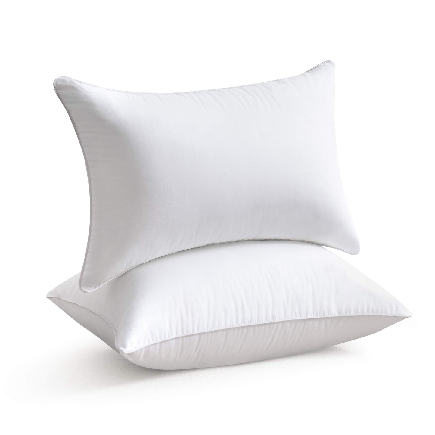 Oubonun 12 x 20 Lumbar Pillow (Set of 2) - 100% Cotton Cover - Rectangle Square Sofa Pillow Inserts - Decorative Pillow Pair - White Couch Pillow - Medaid International