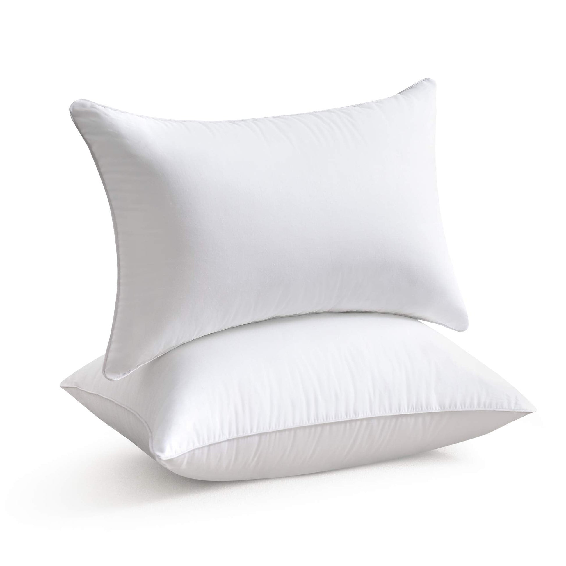 Oubonun 12 x 20 Lumbar Pillow (Set of 2) - 100% Cotton Cover - Rectangle Square Sofa Pillow Inserts - Decorative Pillow Pair - White Couch Pillow - Medaid International