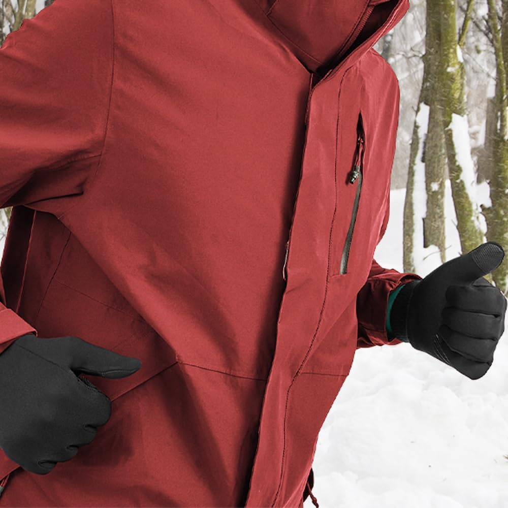 KASTWAVE Winter Waterproof Ski Gloves - Unisex Touchscreen Cycling Gloves for Cold Weather Running, Hiking, Biking & Driving, Warm Snow Gloves with Windproof Design for Outdoor Sports - L