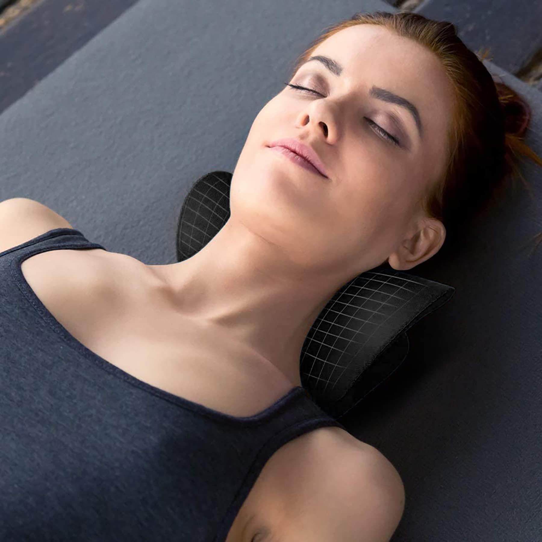 RESTCLOUD Neck and Shoulder Relaxer, Cervical Traction Device for TMJ Pain Relief and Cervical Spine Alignment, Chiropractic Pillow, Neck Stretcher (Black) - Medaid International